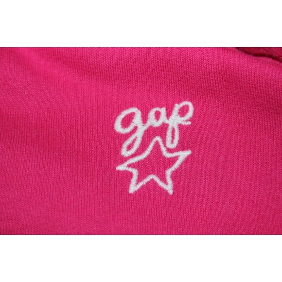 Gap Kids Sz XL 12 Pink White Striped Hooded Cotton French Terry Jacket - Picture 7 of 7